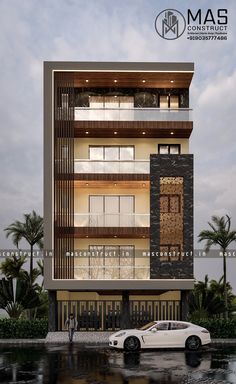 G+4 house modern elevation design idea Four Floor Building Elevation, Front Elevation Designs 4 Floors, G+5 Elevation Design, 5 Floor Building Elevation, G 3 Elevation Design, Elevation Of Bedroom, Exterior Elevation Design Modern, G 4 Front Elevation Design, 4 Storey House Design