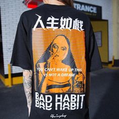 "Kitsuen" T-Shirt -TENSHI™ STREETWEAR Estilo Harajuku, Japanese Shirt, Streetwear Shirts, Bad Habit, Fire Fits, Style Japonais, Japanese Streetwear, Style Clothes, Streetwear Tshirt