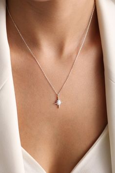 * OPAL NORTH STAR   N E C K L A CE                                   *DAINTY  N E C K L A C E*                                                              * NORTH STAR   N E C K L A C E * ♡ OUR Opal North Star  Necklace is stylish, dainty and pretty ideal for everyday use. ♡ Compared with others, it can bring back memories. More and more people choose it for gifting, This Lotus Flower necklace made from high quality 925 sterling silver, it is perfect gift for mom . All jewelry from us are handm White Star-shaped Clavicle Chain Necklace, Minimalist Star-shaped Jewelry For Wedding, Minimalist Star Shaped Jewelry For Weddings, White Celestial Necklace With Star Charm, Dainty Star-shaped Wedding Jewelry, Minimalist Star-shaped Wedding Jewelry, Dainty Star-shaped Necklace For Anniversary, Silver Jewelry With Star Charm For Wedding, Dainty Star Necklace For Anniversary