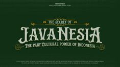 the title for the book, the secret of javanesha and the part - cultural power of indonesia