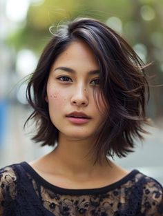 Bob Haircuts for Round Faces: Best Styles for Short, Medium, and Long Hair Asian Short Hair Straight, Short Bob Hairstyle Women Round Face, Hair For Asian Women, Asian Women Short Hair, Short Bob Round Face, French Haircuts, Asian Hair Bob, Round Face Bob, Nonbinary Hair