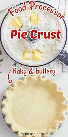 the process for making pie crust is shown