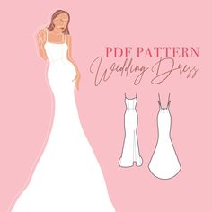 a woman in a wedding dress with her hand on her hip and the words, pdf