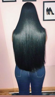 Long Shiny Hair, Long Black Hair, Beautiful Long Hair, Shiny Hair, Hair Hairstyles, Long Black, Hair Ideas, Black Hair, Long Hair