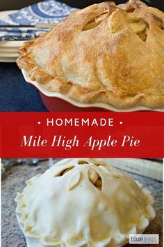 homemade mile high apple pie is the perfect dessert for fall and winter, so it's easy to make