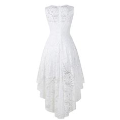 White Sleeveless High Low Lace Evening Dress White Elegant Sleeveless Dress With Asymmetrical Hem, Elegant White Sleeveless Dress With Asymmetrical Hem, White Fitted Sleeveless Dress With Asymmetrical Hem, White Lace Elegant Evening Dress Hi Low, White Sleeveless Fitted Dress With Asymmetrical Hem, White Sleeveless Lace Maxi Dress, Sleeveless White Lace Midi Dress, White Fitted Asymmetrical High-low Dress, White High-low Hem Dress For Daywear