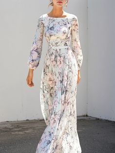 Elegant Floral Maxi Gown Ankle Dress, Friends Wedding, Ankle Length Dress, London Calling, Maxi Gowns, Bride Dresses, Boho Stil, Designer Style, Couture Dresses