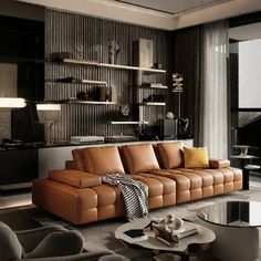 a living room filled with lots of furniture