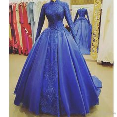 Royal Blue Modest Special Occasion Dresses Long Evening