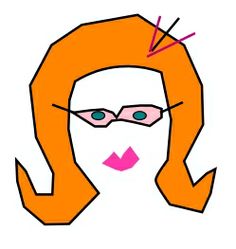 a drawing of a woman's face wearing glasses