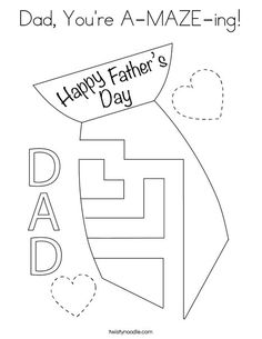 father's day card with the words dad, you're a maze - ing