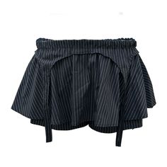 Pinstripe Garter Skort Stretch Skirt, The Back, Size Chart, Spandex, Elastic, Skirt, How To Wear, Bloomer