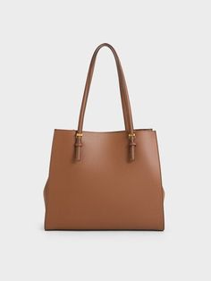 Sansa Tote Bag, Chocolate, hi-res Luxury Workwear Bag In Solid Color, Luxury Workwear Bags, Timeless Brown Shoulder Bag With Handle Drop, Classic Shopping Bags With Smooth Grain, Timeless Cognac Shoulder Bag With Detachable Handle, Classic Smooth Grain Satchel For Shopping, Timeless Smooth Grain Shoulder Bag For Shopping, Classic Dark Tan Bags For Daily Use, Classic Dark Tan Shoulder Bag