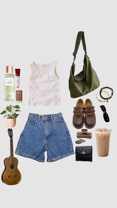 California Summer Outfits Casual, Spring Styles 2024, 70s Summer Style, Lazy Brunch Outfit, Bisexual Summer Outfits, Summer2024 Outfits, Summer Earthy Outfits, Hippie Spring Outfits, Summer Granola Outfit