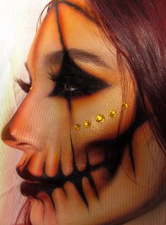 Pumpkin Sfx Makeup, Pumpkin Faces Makeup, Evil Pumpkin Makeup, Pumpkin King Makeup, Halloween Makeup Face Paint, Pumpkin Skeleton Makeup, Orange Skull Makeup, Pumpkin Glam Makeup, Glam Pumpkin Makeup