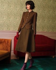 The Solid Retro Single-breasted Tweed Jacket & Reviews - Brown - Outerwear | RIHOAS Womens Tweed Jacket, Tailored Clothes, Retro Jacket, Perfect Figure, Tweed Skirt, Tweed Fabric, Pleated Mini Skirt, Buy One Get One, Tweed Jacket