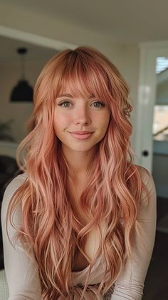 32 Cherry Blonde Hair Color Ideas To Rock This Season’s Hottest Trend Cherry Blonde Hair Color, Cherry Blonde Hair, Cherry Blonde, Blond Rose, Pink Blonde Hair, Peach Hair, Blonde Hair Color Ideas, Pretty Hair Color, Hair Envy