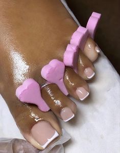 Pink Toe Nails, Occasion Nails, Pedicure Manicure, Work Nails