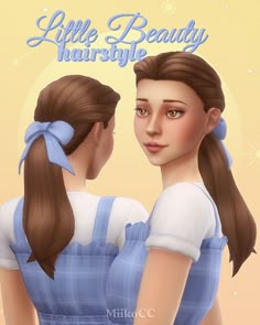 Princess Belle Hair, Sims 4 Disney Cc, Sims 4 Disney Princess, Sims Disney, 4 Disney Princess, Disney Princess Challenge, Sims 4 Historical, Belle Hairstyle, Disney Challenge