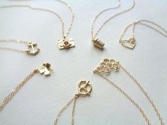 Clover Necklace In Gold Lucky Charm Irish Luck Shamrock Necklace Irish Wedding Bridesmaid Everyday Jewelry, Modern, Minimalist by AnechkasJewelry on Etsy https://www.etsy.com/listing/152462275/clover-necklace-in-gold-lucky-charm  pretzel & Clover are my faves xoxo Mummsie Dainty Charms Necklaces For Everyday, Dainty Charm Necklaces For Everyday, Dainty Charms Necklace For Everyday, Dainty Everyday Necklaces With Charms, Everyday Pendant Charm Necklace With Delicate Chain, Everyday Delicate Charm Necklaces, Everyday Delicate Charm Necklace, Delicate Everyday Necklaces With Charms, Simple Everyday Pendant Charm Necklace