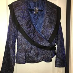 Look Closely At The Photos. Jacket Has Beautiful Iridescent Threads. So Cool. Iridescent Blue, So Cool, Blue Jacket, Black Blue, Blue Black, Coats Jackets, Jackets For Women, Jackets & Coats, Women Shopping