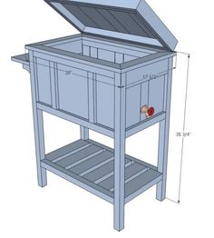 the plans for an outdoor planter stand are shown with measurements and instructions to build it