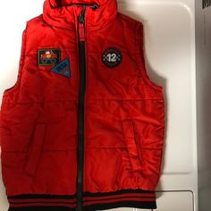 Kids Headquarters Red Puff Vest Size 4t. Never Worn. Red Casual Outerwear For School, Red Winter Outerwear For School, Sporty Red Outerwear For School, Red Hooded Outerwear For School, Red Sporty Outerwear For School, Baby Puff Vest, Puffer Vest Baby Boy, Boys Hooded Puffer Vests, Boys Fleece Vest