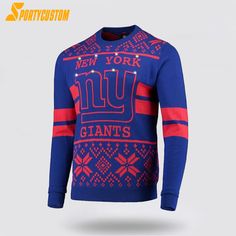 Nfl New York Giants Sweater For Hot Fans Stay warm and stylish while showing off your team pride with the NFL Sweater. Featuring your favorite NFL team’s colors and logo, this sweater is the perfect choice for colder weather. Its soft and cozy fabric ensures comfort, while the classic design allows for versatile styling. Whether [...] 32 Nfl Teams, Hot Fan, Nfl New York Giants, Ny Giants, Cozy Fabric, Cool Store, Nfl Teams, New York Giants, Stay Warm