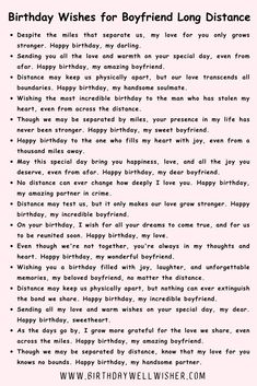 birthday wishes for boyfriend long distance