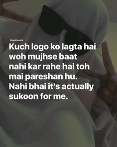 a person in a white robe with the words kuch log ko latta hai woh muhse baat