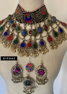 Exquisite Afghan Ethnic Jewelry - Handcrafted Tribal Elegance Original sets Explore the timeless beauty and intricate craftsmanship of our Afghan ethnic jewelry collection at Dipdaz. Each piece in our collection is a unique work of art, meticulously handcrafted by skilled artisans using traditional techniques passed down through generations. Our jewelry features a stunning array of vibrant gemstones, intricate metalwork, and authentic tribal designs, making every piece a true statement of cultur