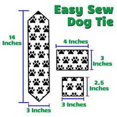 the instructions for how to sew a dog tie