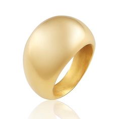 Dylan Chunky Ring – Sahira Jewelry Design Gold Dome Ring, Make Your Outfit, Bold Jewelry, Stainless Steal, Dome Ring, Secret Ingredient, Domed Ring, Gold Filled Jewelry, Original Gift