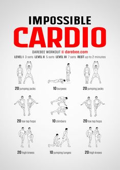 the poster shows how to do an impossible cardio