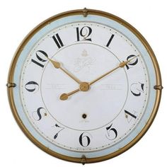 an old clock with roman numerals and numbers on the face is shown against a white background