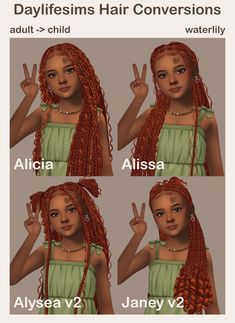 three different types of braids are shown in this graphic style, with the names and description