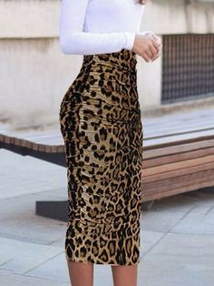 Skinny Leopard Lady Skirt Leopard Print Bodycon Dress, Hottest Women, Clothing Shops, Bodycon Dress Online, Leopard Fashion, Cotton Blends Dress, Lace Splicing, Printed Bodycon Dress, Bodycon Dresses