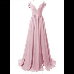 Beautiful New With Tags Pink Chiffon Dress Pink Floor-length Chiffon Dress, Flowy Chiffon Dress With Sweetheart Neckline, Elegant Pink Chiffon Dress, Feminine Chiffon Maxi Dress For Prom, Pink Chiffon Maxi Dress With Sweetheart Neckline, Chic Pink Chiffon Bridesmaid Dress, Pink Chiffon Dress, Pink Chiffon, Prom Colors