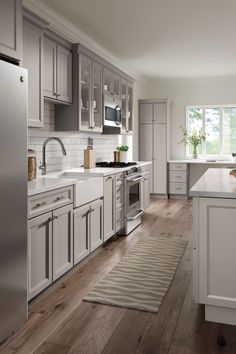 the kitchen is clean and ready for us to use in its new owner's home