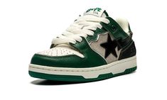 SK8 STA #1 L 0ZXSHW291010J GRA Sk8 Sta, Bape Sneakers, Stadium Goods, Bathing Ape, A Bathing Ape, Green Shoes, Size 4, Street Wear, Sneakers