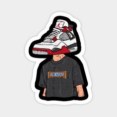 A Sneakerhead, quite literally. -- Choose from our vast selection of magnets to match with your desired size to make the perfect custom magnet. Pick your favorite: Movies, TV Shows, Art, and so much more! Available in two sizes. Perfect to decorate your fridge, locker, or any magnetic surface with. Minnie Mouse Cricut Ideas, Shoe Logo Ideas, Streetwear Fashion Men, Graphic Rug, Boys Sticker, Sticker Template, Phone Stickers, Shirt Print Design, Motorcycle Stickers