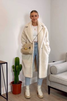 Teddy Coat Outfit, Streetwear Chic, Winter Outfits Cold, Coat Outfit, Winter Outfit Inspiration