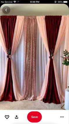 an image of a room with curtains and drapes