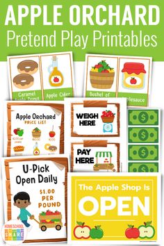 the apple orchard pretend play printables