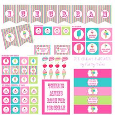 ice cream party printables