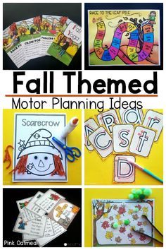 fall themed motor planning ideas for kids