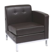 a brown chair with white legs on a white background