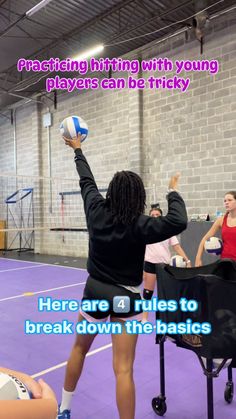 there are 4 rules to break down the basics for volleyball players with young players can be tricky