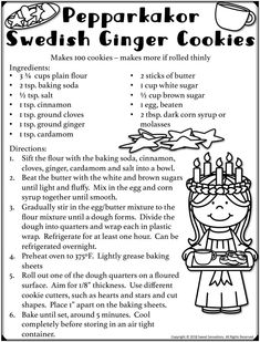 a recipe for swedish ginger cookies with instructions on how to bake them in the oven