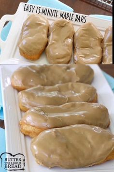 there are several different types of doughnuts on the plate and one is frosted